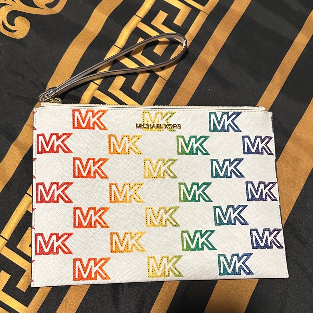 Michael Kors Colorful Logo Wristlet